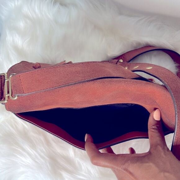 Rebecca Minkoff Rapture Leather Crossbody Shoulder Purse with Fringe - Picture 8 of 12